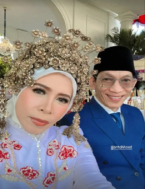 Wulan Guritno di upacara peringatan HUT ke-80 RI. (dok. Screenshoot Youtube Sekretariat Presiden)