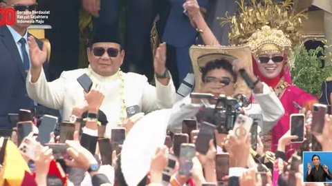 Prabowo Subianto Menikmati Pertunjukan Kesenian di Perayaan HUT ke-80 RI di Istana (Dok: YouTube Sekretariat)