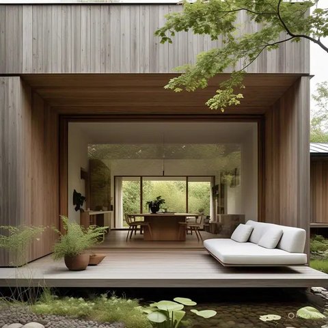 Rumah Minimalis Klasik Modern Bernuansa Islami/AI