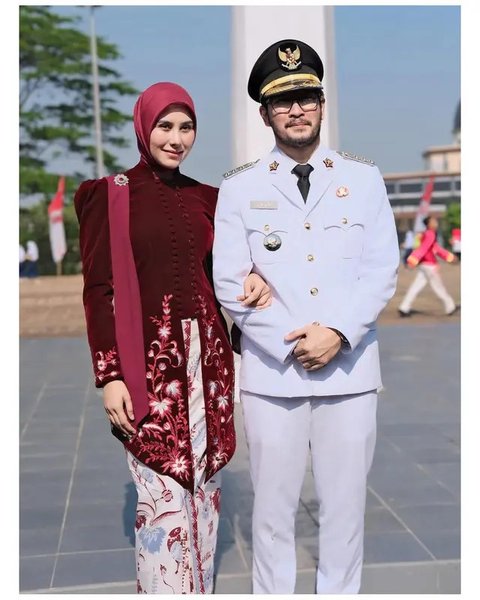 Syahnaz Sadiqah di upacara HUT ke-80 RI di Kab. Bandung Barat. [IG: @syahnazs]