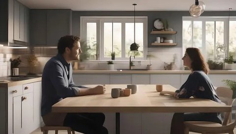 Ilustrasi perencanaan keuangan oleh pasangan muda (Foto by AI)