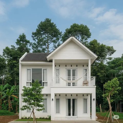 Desain Rumah Sederhana 2 Lantai di Desa. Foto: Gemini