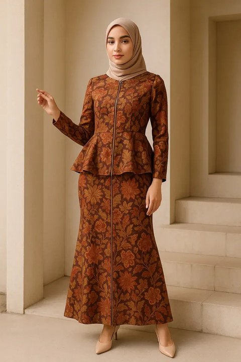 Model Dress Resleting Depan Elegan (created by AI)