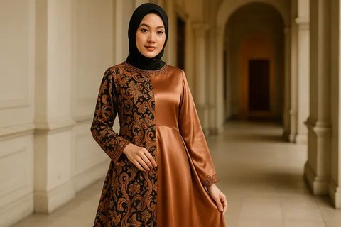 Batik Lengan Balon Potongan 3/4 Elegan untuk Acara Formal. Foto: Gemini