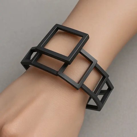 Model Gelang Geometris dengan Desain Kontemporer/AI