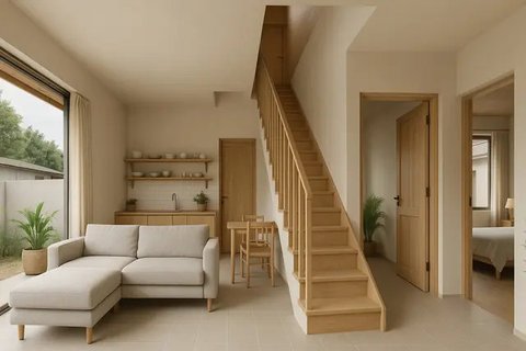 Desain Dalam Rumah Minimalis 2 Lantai Sederhana di Kampung
