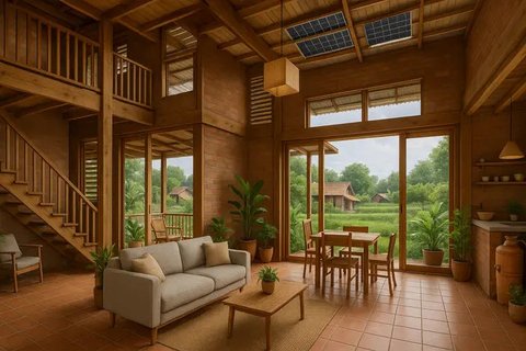 Desain Dalam Rumah Minimalis 2 Lantai Sederhana di Kampung