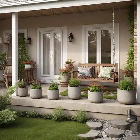 Taman Depan Rumah di Lahan Sempit(Ilustrasi Qwen AI)