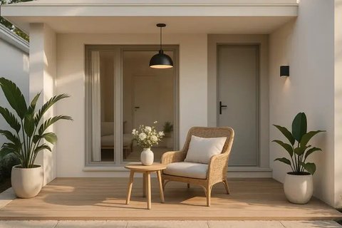 Teras Model Rumah Sederhana Tapi Indah (Meta AI)
