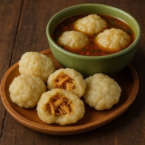 Resep Cireng Isi Ayam Suwir Kuah Pedas untuk Jualan, Tampilan Unik dan Rasanya yang Lezat (sumber:AI)