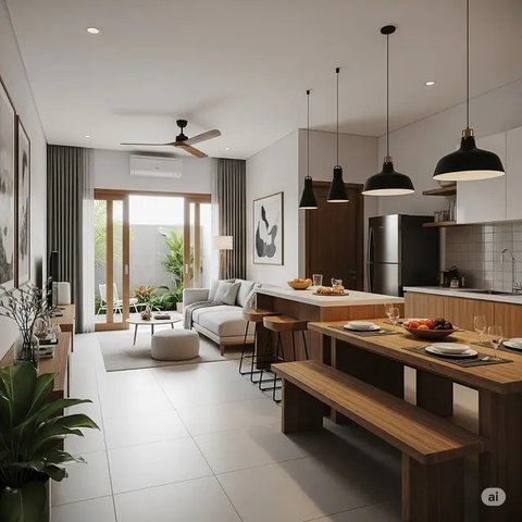 Inspirasi Desain Rumah Sederhana 4x6 Meter. Foto: Gemini