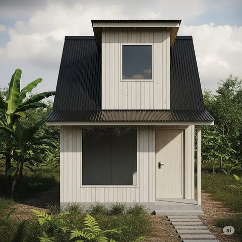Inspirasi Desain Rumah Sederhana 4x6 Meter. Foto: Gemini
