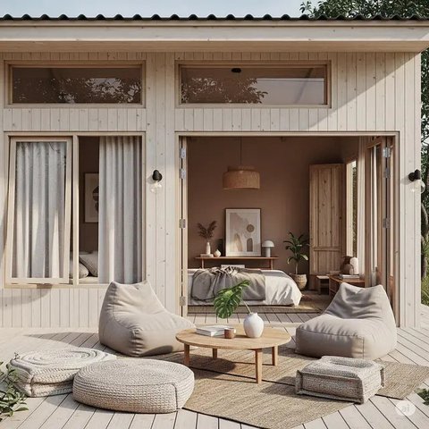 Inspirasi Desain Rumah Sederhana 4x6 Meter. Foto: Gemini