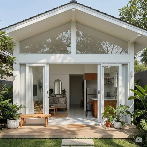 Inspirasi Desain Rumah Sederhana 4x6 Meter. Foto: Gemini
