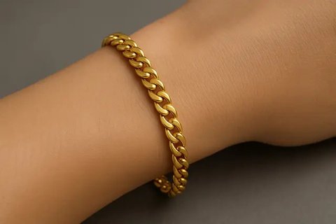 8 Model Gelang Emas 24 Karat 5 Gram yang Lagi Tren, Mewah Tapi Simpel untukSehari-Hari (sumber:AI)