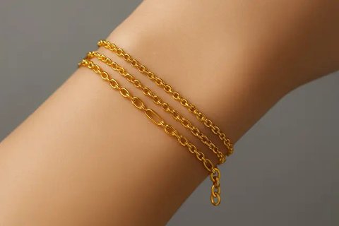 8 Model Gelang Emas 24 Karat 5 Gram yang Lagi Tren, Mewah Tapi Simpel untukSehari-Hari (sumber:AI)