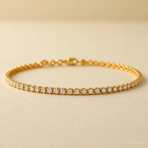 Gelang Batu Permata Emas Kuning Elegan 2025 (Meta AI)