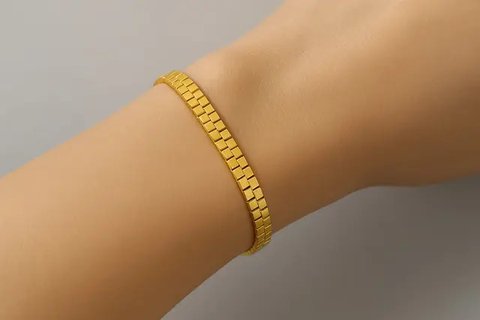 7 Model Gelang Tennis Emas 24 Karat 5 Gram Tanpa Batu Permata, Tampilan Ringan dan Tetap Stylish (sumber:AI)