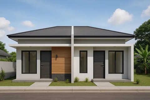 Model Rumah Kontrakan Sederhana 2 Pintu Minimalis