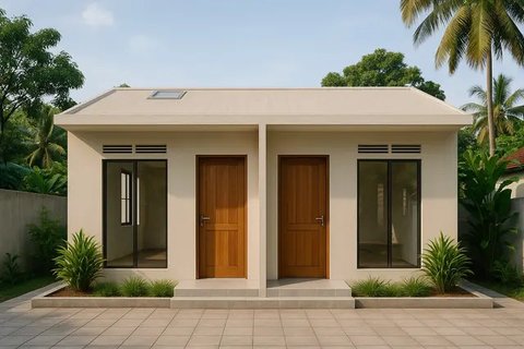 Model Rumah Kontrakan Sederhana 2 Pintu Minimalis