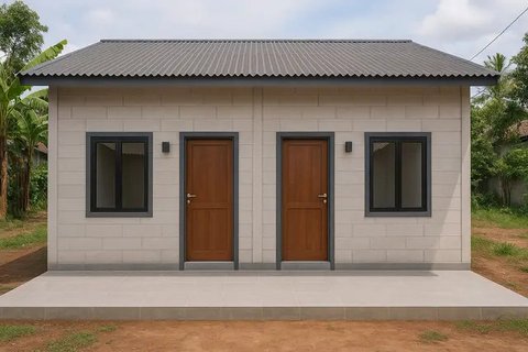 Model Rumah Kontrakan Sederhana 2 Pintu Minimalis