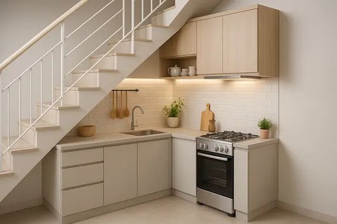 7 Model Dapur Sederhana Tapi Cantik, Bikin Masak Makin Semangat di Rumah Kecil (sumber:AI)