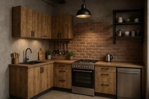 7 Model Dapur Sederhana Tapi Cantik, Bikin Masak Makin Semangat di Rumah Kecil (sumber:AI)