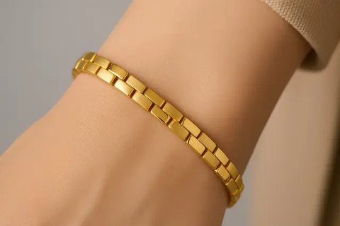7 Model Gelang Tennis Emas 24 Karat 5 Gram Tanpa Batu Permata, Tampilan Ringan dan Tetap Stylish (sumber:AI)