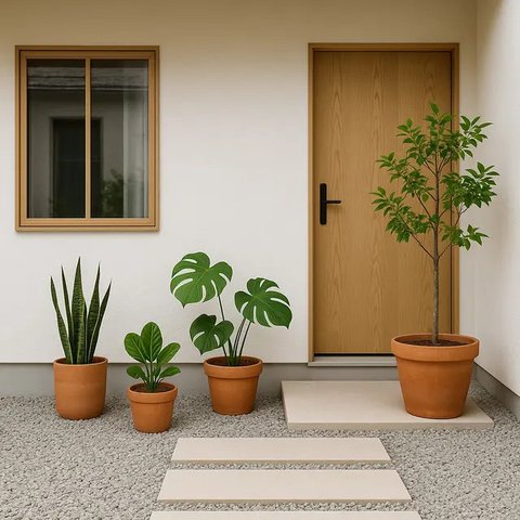 Taman Depan Rumah Gaya Japandi di Lahan Terbatas/AI