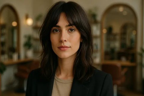 Model Rambut Shag Modern dengan Curtain Bangs (created by AI)