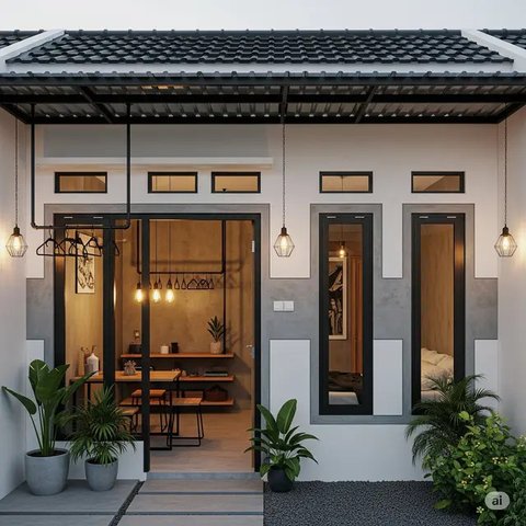 Inspirasi Desain Rumah Kecil 4x6 2 Kamar yang Mungil. Foto: Gemini
