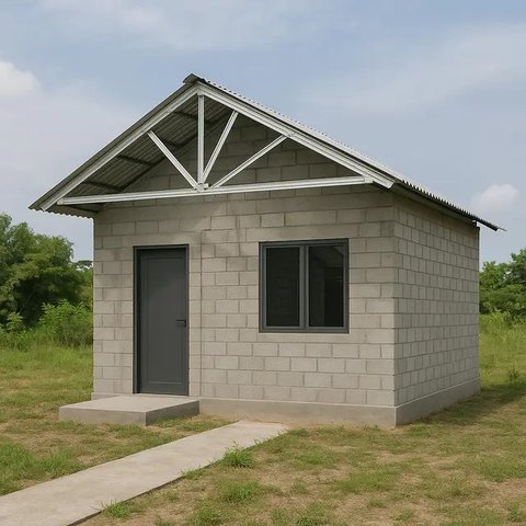 Desain Rumah Minimalis dari Batako dan Baja Ringan yang Kokoh & Murah