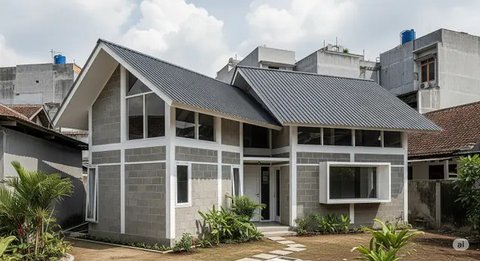 Desain Rumah Minimalis dari Batako dan Baja Ringan yang Kokoh & Murah