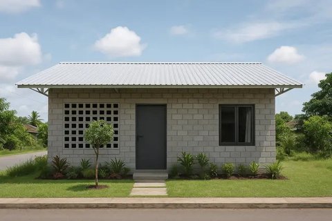 Desain Rumah Minimalis dari Batako dan Baja Ringan yang Kokoh & Murah