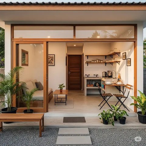 Inspirasi Desain Rumah Kecil 4x6 2 Kamar yang Mungil. Foto: Gemini