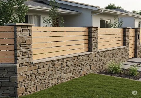 Rumah 43 Minimalis Hemat Budget dengan Aksen Batu Alam