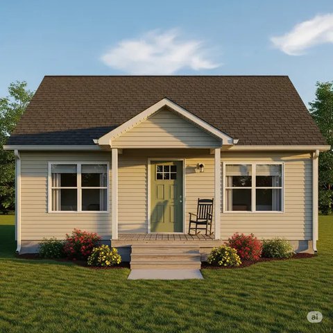 Inspirasi Desain Rumah Sederhana 4x6 Meter. Foto: Gemini