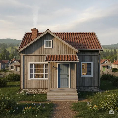 Inspirasi Desain Rumah Sederhana 4x6 Meter. Foto: Gemini