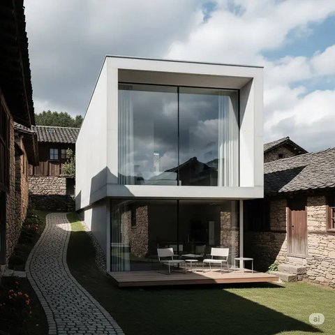 Inspirasi Desain Rumah Sederhana 4x6 Meter. Foto: Gemini
