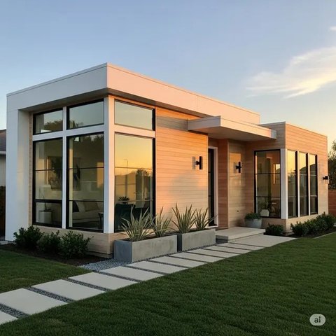 Model Rumah Kecil dengan Rooftop ala Pinterest (created by AI)