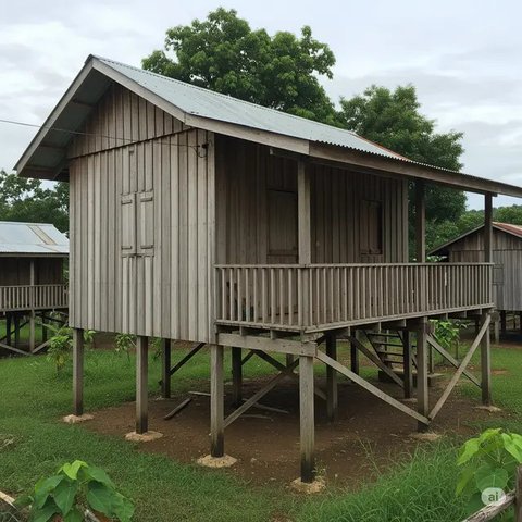 Rumah Kayu 4x6 Sederhana (Gemini)