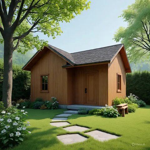 Rumah Kayu 4x6 Sederhana (Gemini)
