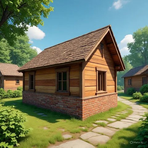 Rumah Kayu 4x6 Sederhana (Gemini)