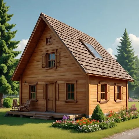 Rumah Kayu 4x6 Sederhana (Gemini)