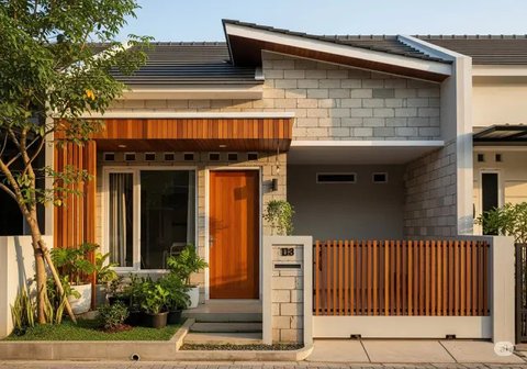 Inspirasi Rumah Kecil yang Bagus dari Hebel Tanpa Plester. Foto: Gemini