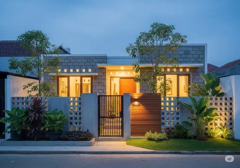 Inspirasi Rumah Kecil yang Bagus dari Hebel Tanpa Plester. Foto: Gemini