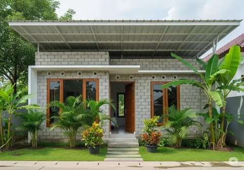 Inspirasi Rumah Kecil yang Bagus dari Hebel Tanpa Plester. Foto: Gemini