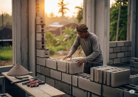 Inspirasi Rumah Kecil yang Bagus dari Hebel Tanpa Plester. Foto: Gemini