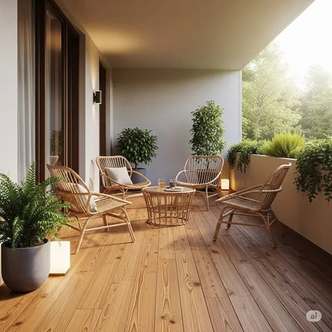 Desain Teras Rumah Kecil Minimalis Modern (created by AI)