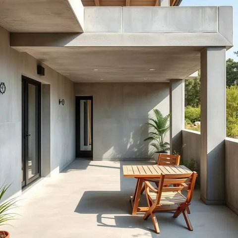 Desain Teras Rumah Kecil Minimalis Modern (created by AI)